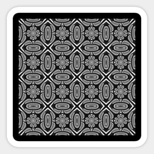 Monochrome maze pattern Sticker